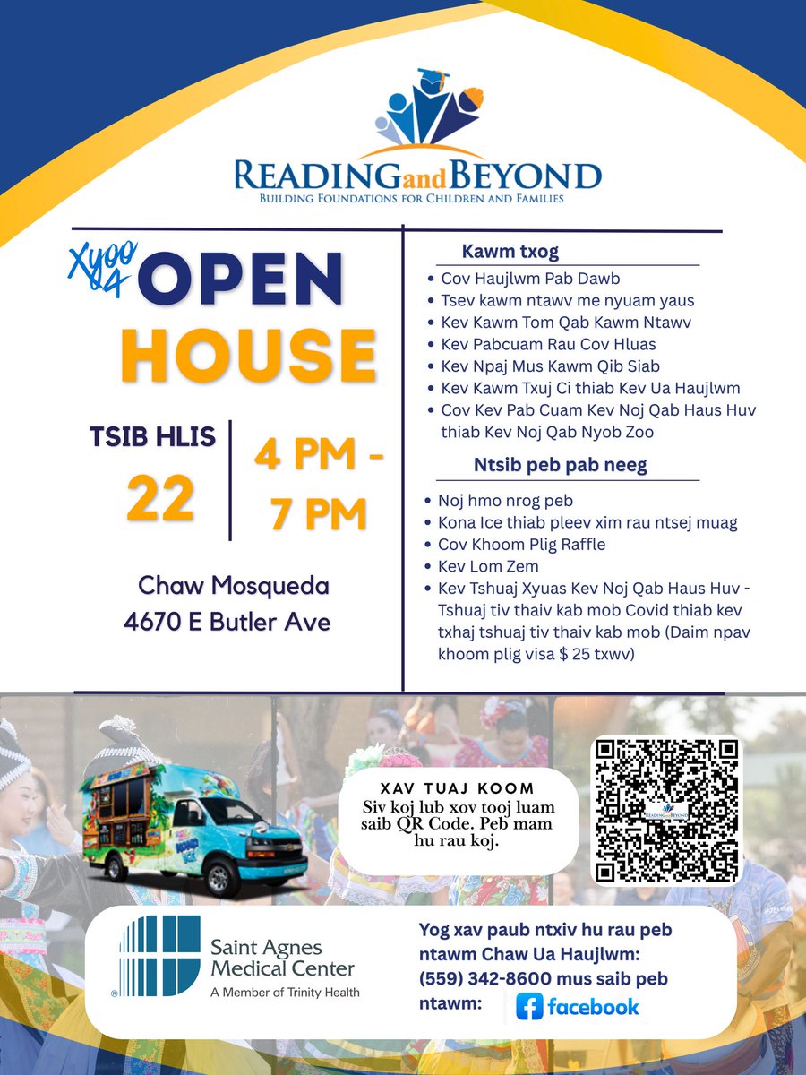 Reading_Beyond's tweet photo. Our 4th Annual Open House is just around the corner, and you won’t want to miss it!✨🎉

📋Complete the interest form and a team member will assist you with enrollment
👉 https://t.co/MbrN4aSQGf

#ReadingAndBeyond #OpenHouse #CommunityImpact #Community #Fresno #Education #Health https://t.co/2b8xP2WsFG