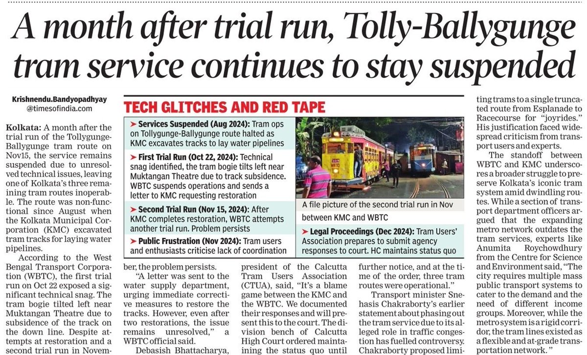 Calcutta Tram Users Association tweet media