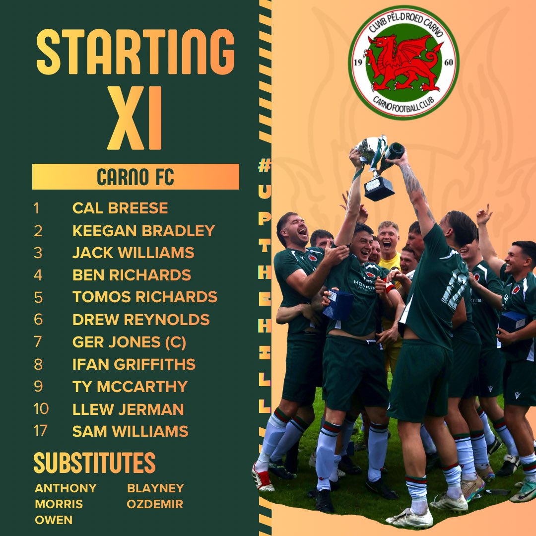FCCarno's tweet photo. 🚨 TEAM NEWS 🚨
The Champions XI to face @cpdDolaafc Reserves👇

#UptheHill 🐉 https://t.co/NysgNZhiUv