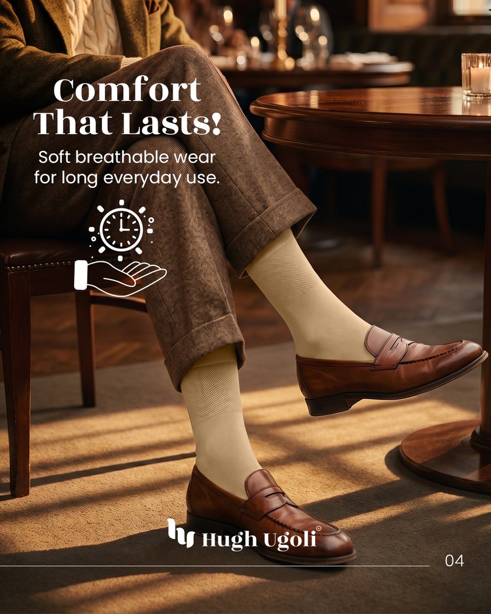 HughUgoliSocks's tweet photo. One pair, endless style possibilities.🧦 
From relaxed everyday looks to timeless classics, comfort moves with you wherever you go ✨

#HughUgoli #OneSockThreeStyles #DesignedToMove #EverydayStyle #ComfortInEveryStep https://t.co/57gysUa9fx