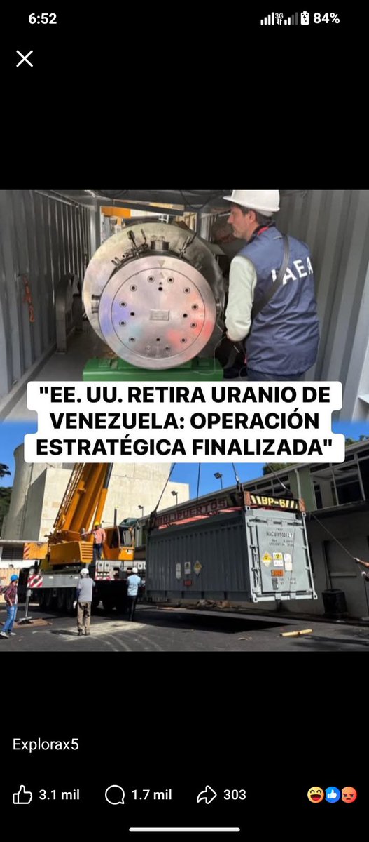 criticoddeporte's tweet photo. Y ahora se llevan Uranio.. dentro de unos años estaremos peor de lo que estamos.. y esta gente del Gobierno ancladas gracias a @realDonaldTrump y @marco https://t.co/utRQY0BYXm