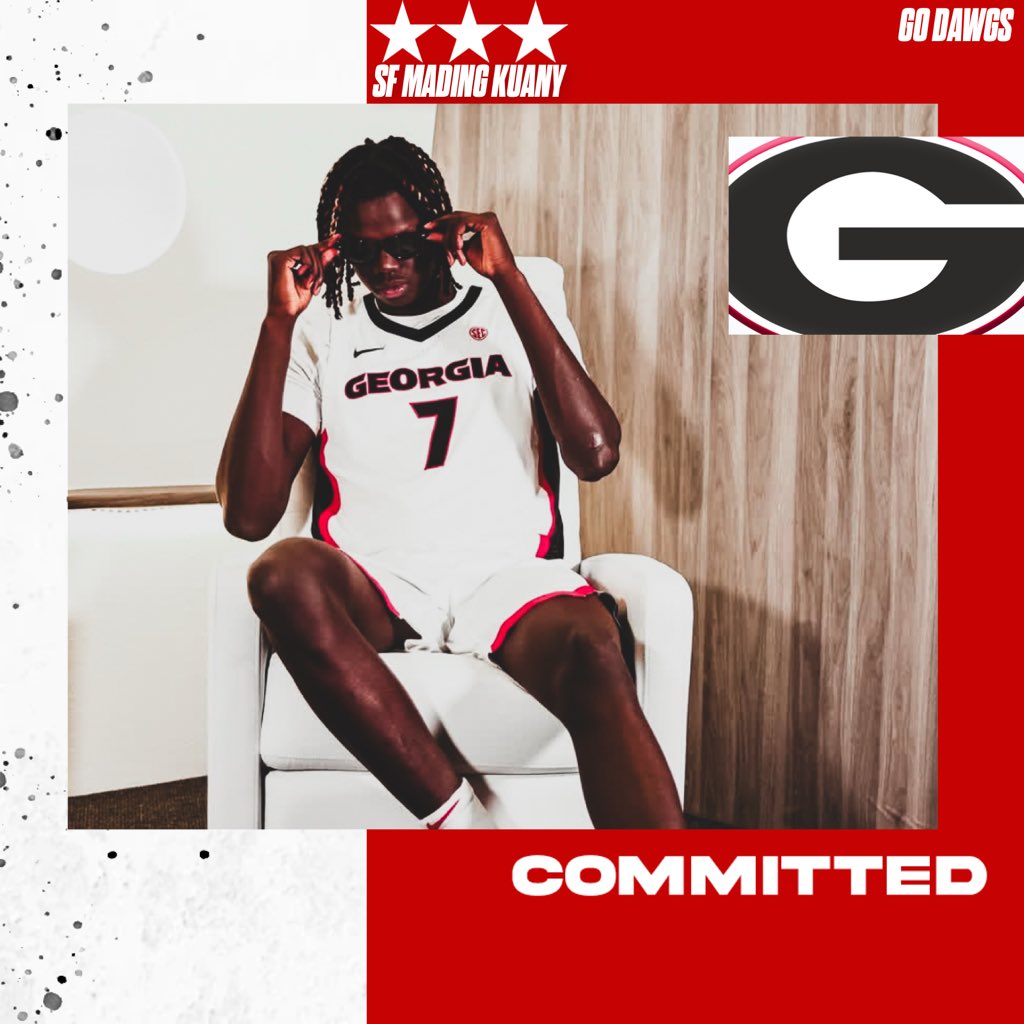 DawggRecruiting's tweet photo. DAWG! 3-star SF Mading Kuany has just committed to #Georgia. 🐶

The 6’8” forward from Norwalk, IA chose the Dawgs over UNLV. He ranks as the No. 300 player and the No. 78 SF in the 2026 class. 👀 https://t.co/5jYdGLqb4t