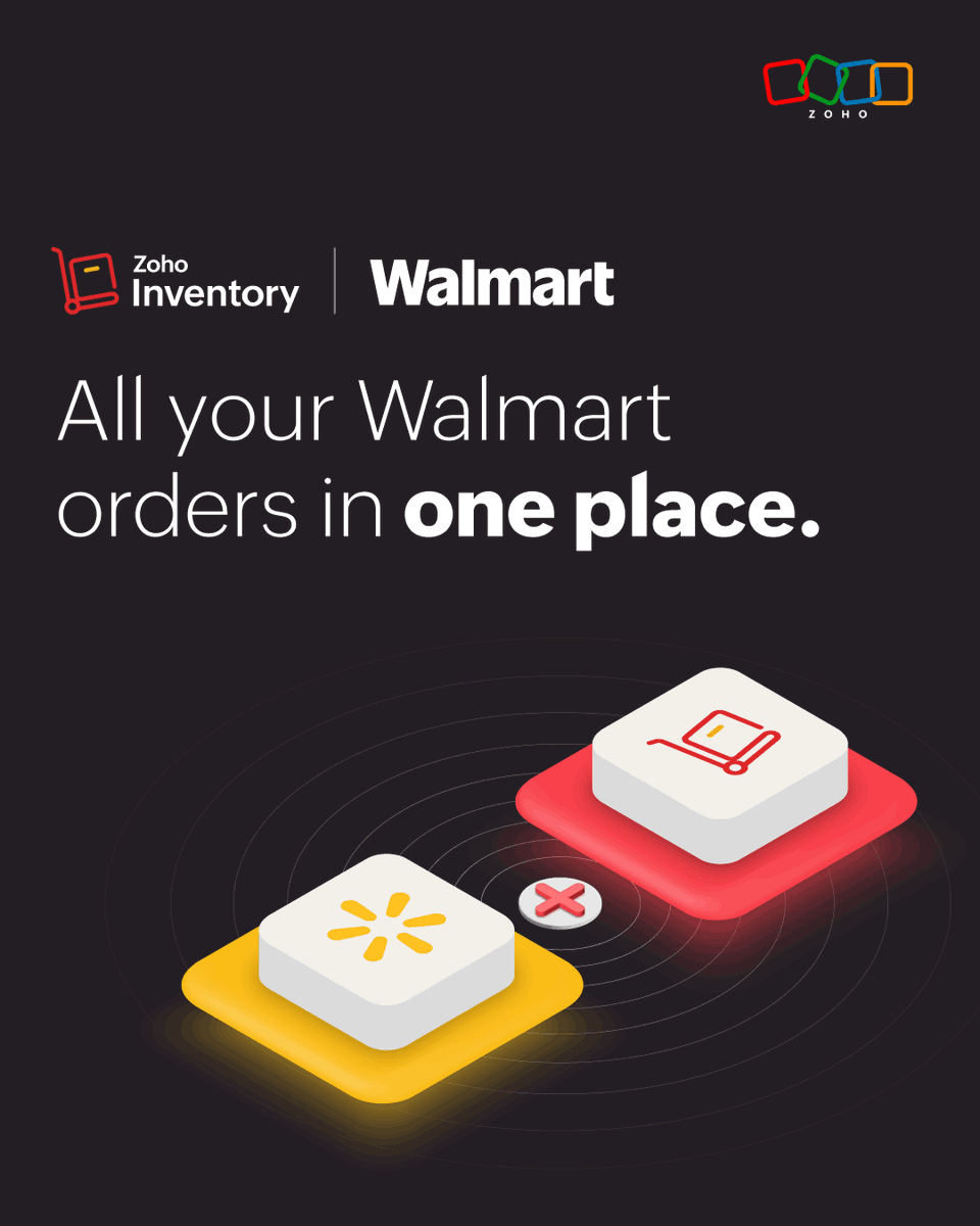 ZohoInventory's tweet photo. Selling and managing on Walmart just got a whole lot simpler. Connect Zoho Inventory and manage your orders, stock levels, and shipments.
Here's @PavithiraSundar announcing our newly launched integration at Zoholics USA.
Click the link to get started. https://t.co/HstLyhpOwt https://t.co/1y4SuMFcA3