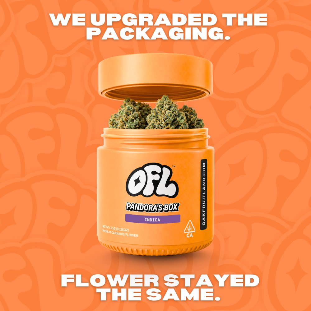 oakfruitland's tweet photo. The flower you know. The jar it deserves.

OFL 3.5g Jarred Flower is coming in time for summer 👀 Same flower, upgraded packaging.

On the way...🔥

📍 San Pancho Cannabis Club — SF @sfcannabisclub 
3431 19th St, San Francisco, CA
🚗 Delivery Now Available!

📍 Capitola Cannabis Club @Capitolaclub 
1850 41st Ave, Capitola, CA

🚗 Sacramento Delivery @Sacdelivery 
(916) 995-5296

#Oakfruitland #OFL #JarredFlower #CaliforniaCannabis #CannabisCommunity #BayAreaCannabis #Capitola #SacramentoCannabis