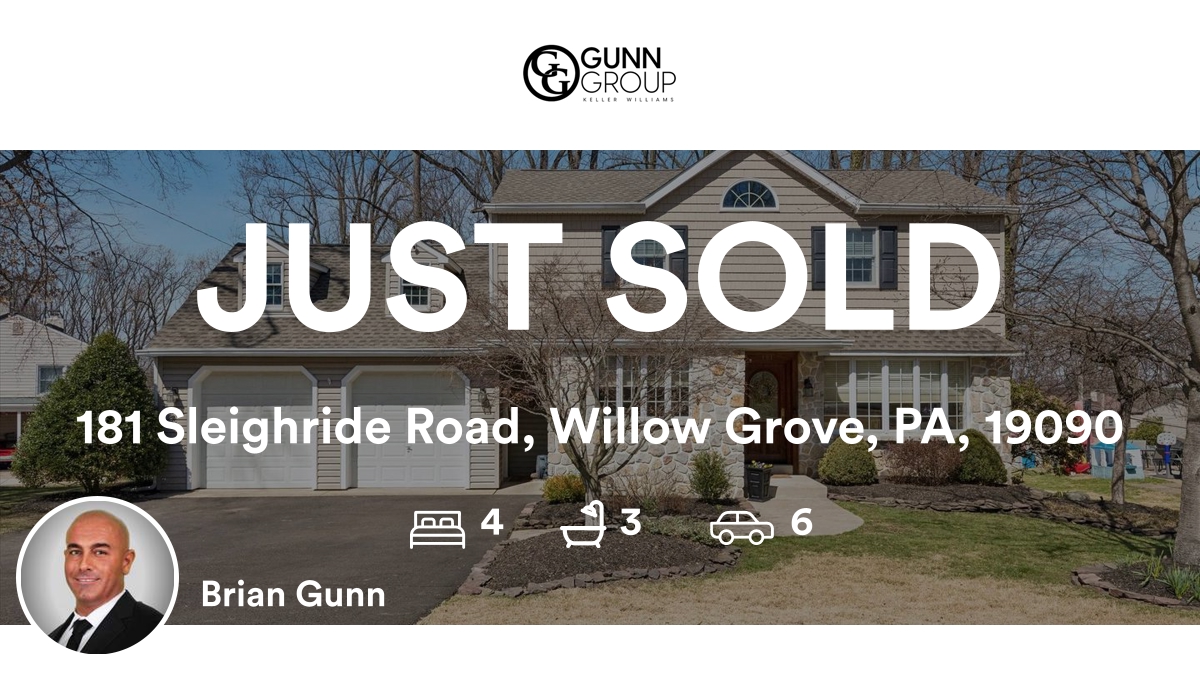 BGunnRealtor's tweet photo. 🛌 4 🛀 3 🚘 6
📍 181 Sleighride Road, Willow Grove, PA, 19090

My latest sale on RateMyAgent.
PA RS317067
https://t.co/tZbPEq0D7q

...
#ratemyagent #realestate #Keller_Williams_Real_EstateLanghorne #gunngroup https://t.co/enjRJvyO2z