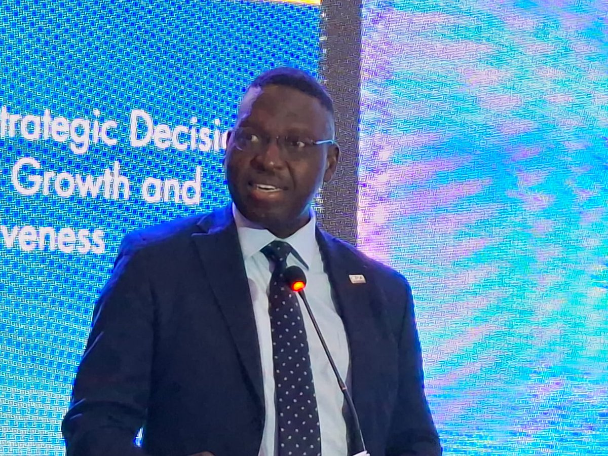 ubctvuganda's tweet photo. Earlier Today: CPA David Timothy Ediomu, President of the Institute of Certified Public Accountants of Uganda, has called on leaders to harness Artificial Intelligence for strategic decision-making to drive growth and competitiveness. https://t.co/Ad7v9J9BHf