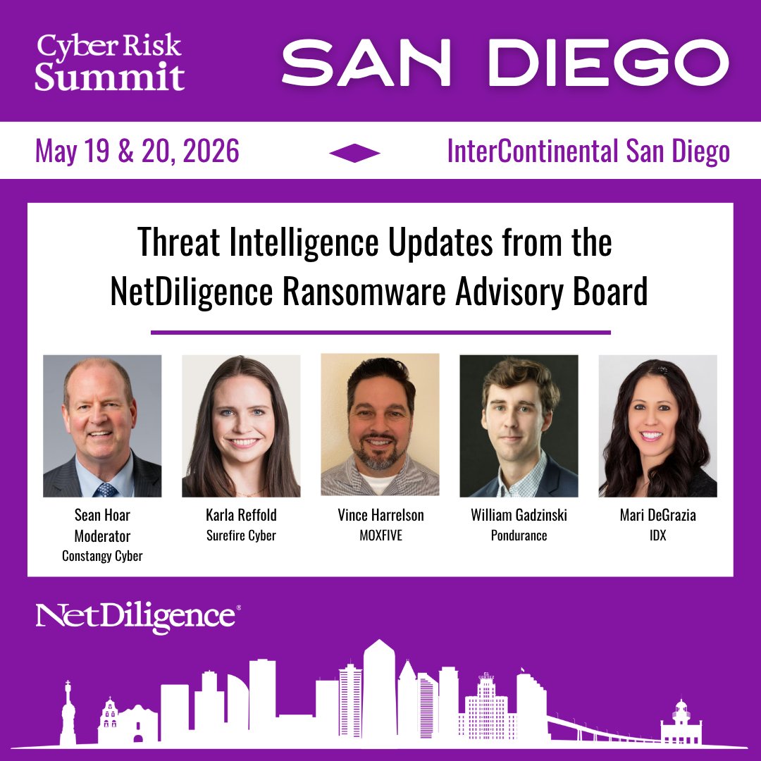 mox_five's tweet photo. @NetDiligence  San Diego is next week. MOXFIVE’s Vince Harrelson will be on the ground and presenting with the Ransomware Advisory Board on May 19 at 4:15. Reach out if you’d like to connect. https://t.co/2o1ql7YU1I