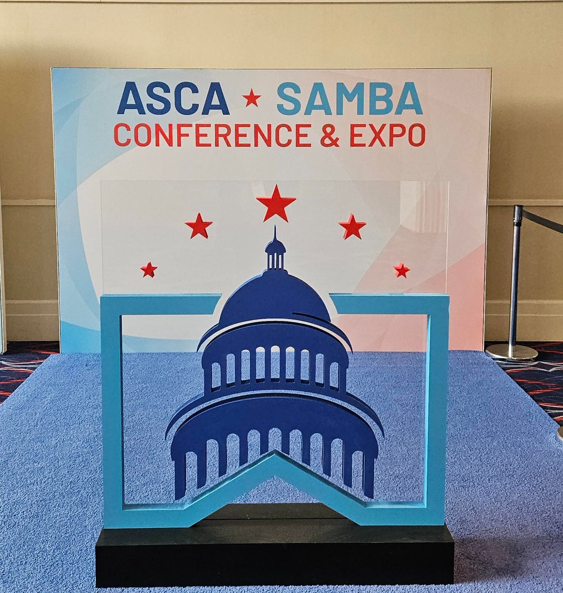 ASCAssociation's tweet photo. It is Day 1 of the ASCA + SAMBA Conference &amp; Expo. Thank you Jillian for stopping by and checking in! We cannot wait to welcome everyone at registration starting at 2:00 pm ET! 
#ASCA_SAMBA2026 #ASCAConf https://t.co/PbVIU0FjcH