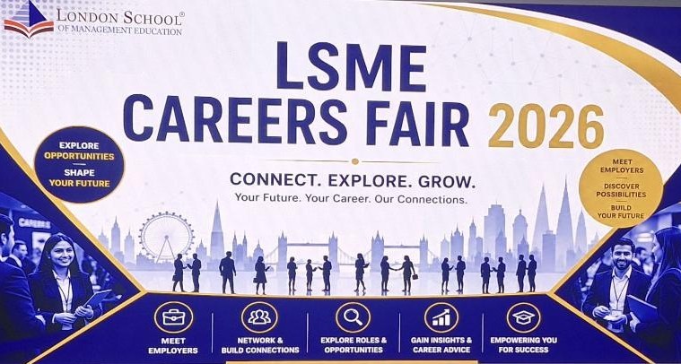 LSMEUK's tweet photo. It's about aiming high, achieving goals, and turning dreams into reality. Our students gained valuable industry insights and opportunities at the LSME Annual Careers Fair 2026. Inspiring to see them taking active steps towards realising their dreams.
#LSMECareersFair2026 https://t.co/f449IrohlT