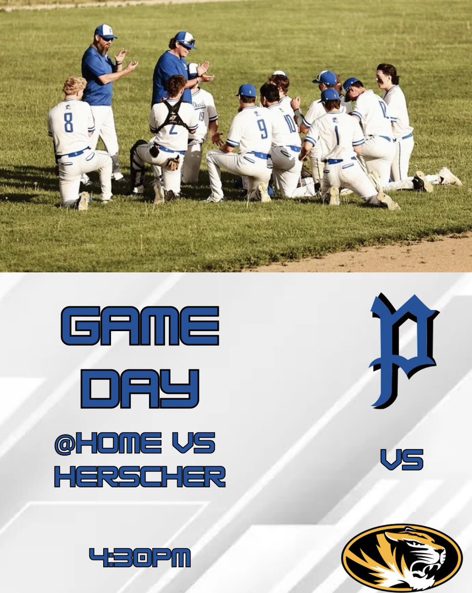 PHS_Blue_Devils's tweet photo. GAMEDAY! Your Blue Devils are at home vs Herscher! First pitch is at 4:30! https://t.co/OMqJPBmNap
