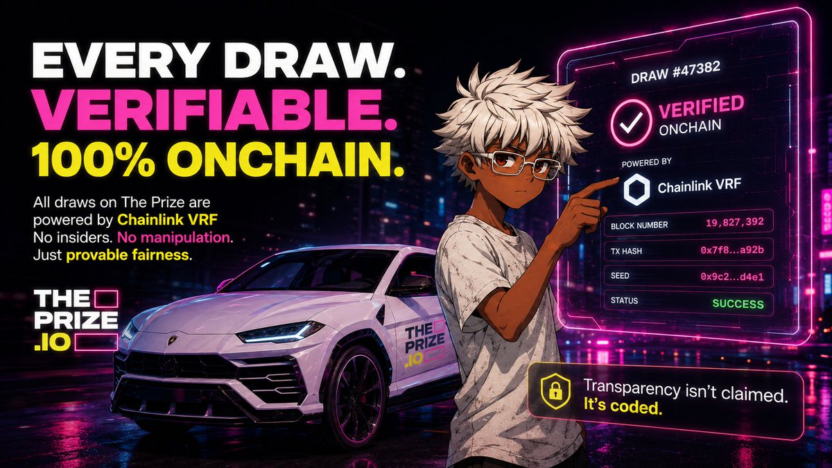 Web3Alph_a's tweet photo. Most onchain raffles always feel the same
It's either high entry costs or fake hype and a tiny chances of winning.

And somehow the same people always win

Now that is exactly why @the_prize_io stands out https://t.co/uPs5h1oduZ