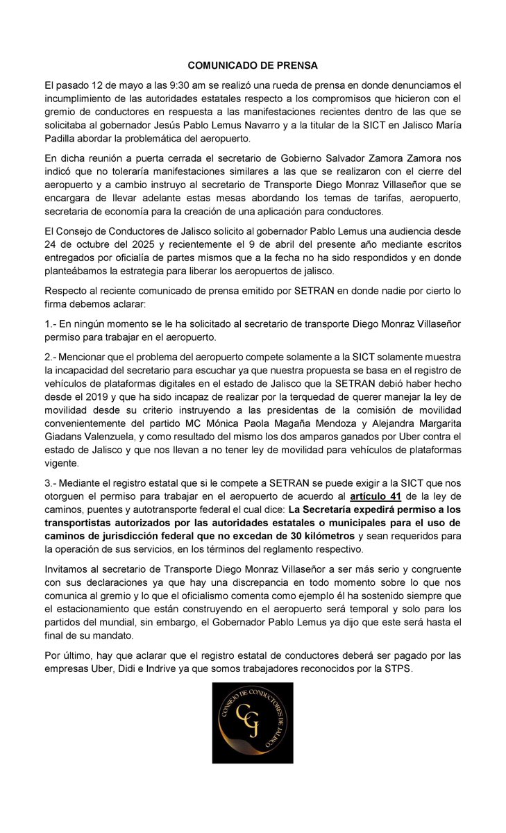 damabiah73's tweet photo. Cuando no existe autocritica siempre sobraran los pretextos para no asumir responsabilidades, comunicado de @TransporteJal  sin firma y desviando la atención de su responsabilidad @SalvadorZamoraZ @Trafico_ZMG @Notisistema @PabloLemusN @MariaPadillaRom @TelevisaGDL @ea_puerto https://t.co/dbrvFfKo7O