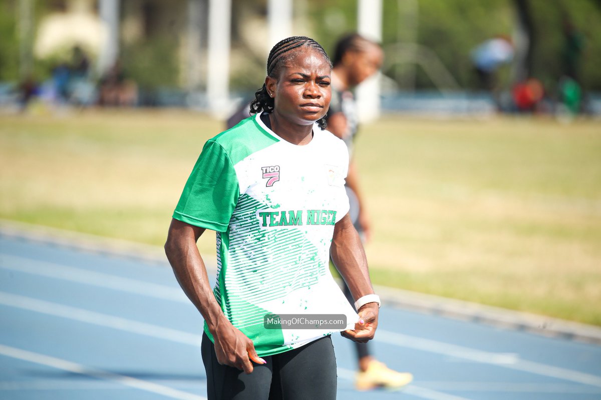 MakingOfChamps's tweet photo. Two Nigerian athletes in the final of women's 100m - Nigeria is back to its sprinting glory days. 

Rosemary Chukwuma and Miracle Ezechukwu will be flying Nigeria's flag in the women's 100m final. https://t.co/7l7tRmrimP