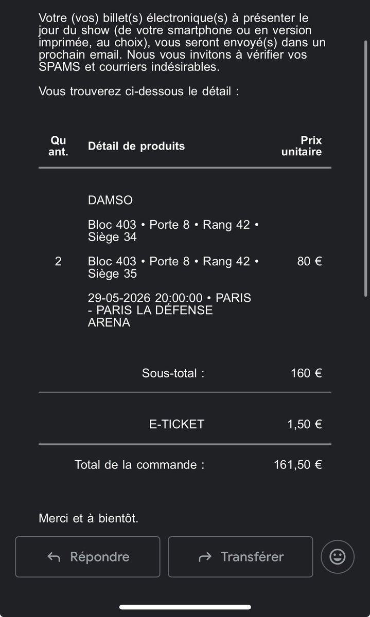 Cassou_cs's tweet photo. Hello, je vends deux places pour aller voir damso en gradin vendredi 29 mai, 80€ la place :) https://t.co/LGvVAdcWKM