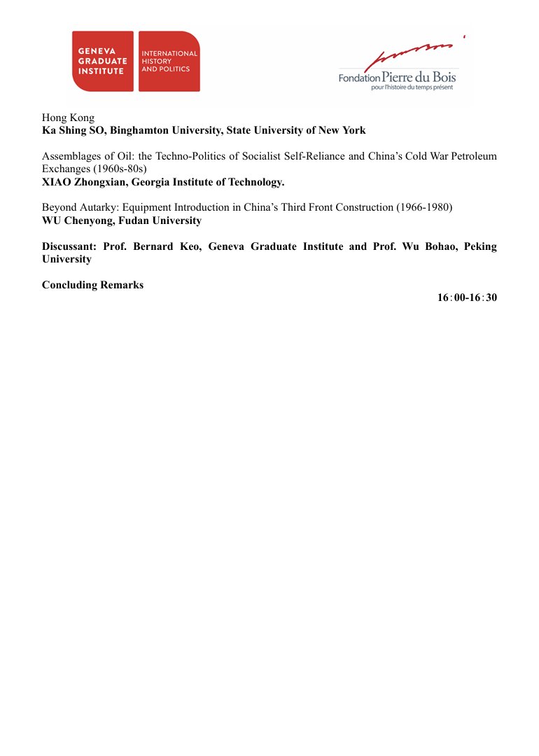 Severyan's tweet photo. On May 28–29, we will welcome participants to our workshop at the Geneva Graduate Institute.
Across the Bamboo Curtain: Economic, Political, and Technological Exchanges Between East and West During the Cold War https://t.co/BebpVe6h7d