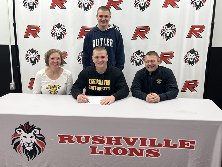 RushvilleHigh's tweet photo. RCHS Athletics: RCHS Athletics is proud to announce that Sam Pavey has signed to play football at DePauw University! They are getting not only an incredible football player, but an amazing human! Thanks for leaving it better, Sam! #lionsleaveitbetter https://t.co/C5mBCfFFK7