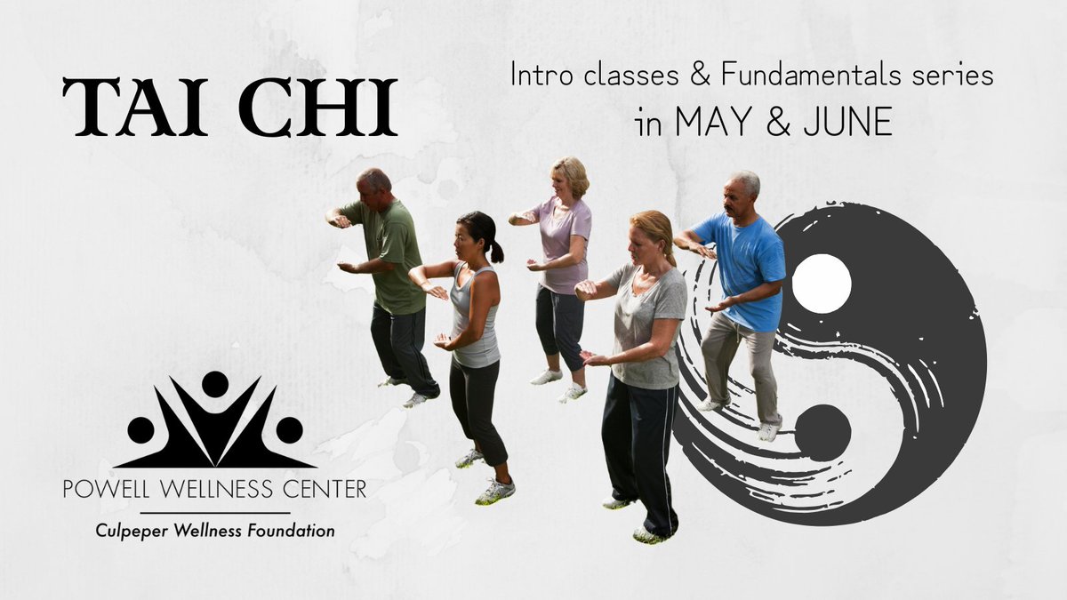 PWC_Culpeper's tweet photo. Want to try Tai Chi? Sample an intro class free 5/20 or 5/27! 8-class Fundamentals program starts in June! Details: https://t.co/ImVxcnrT7W https://t.co/FaJWWu6u4e