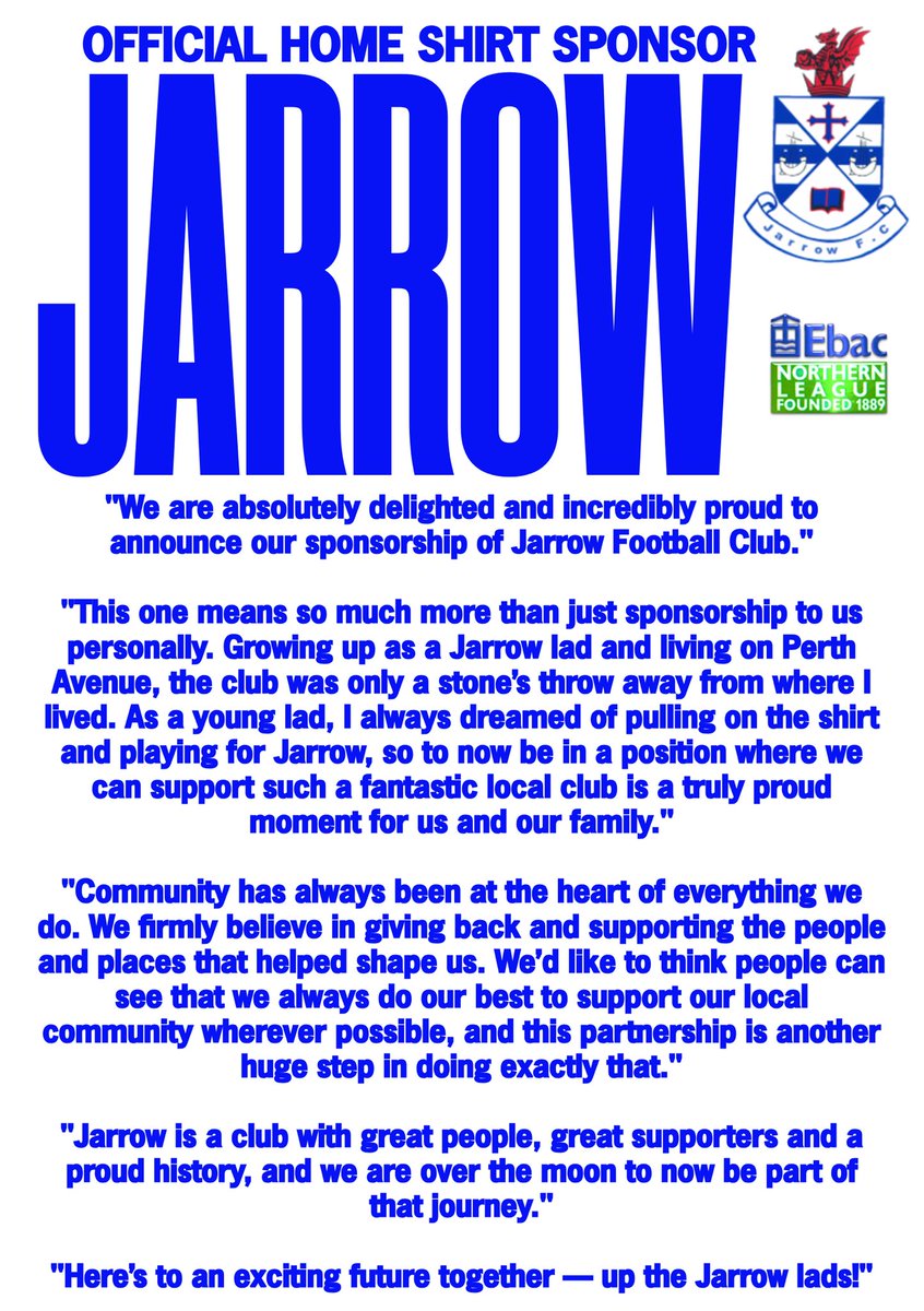 Jarrow FC tweet media