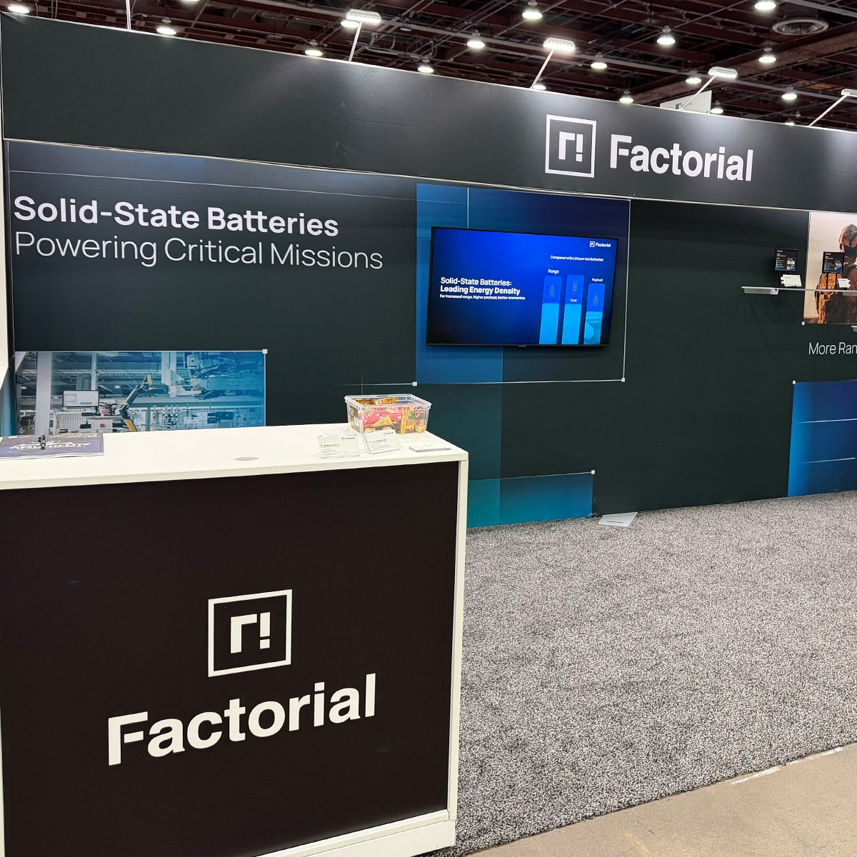 FactorialEnergy's tweet photo. Detroit, we're here. 👋
Stop by Booth #22036 at #XPONENTIAL 2026 and meet Raimund Koerver, Célestine Singer, and Woojin Lee to learn how Factorial’s #solidstate battery technology is powering the next generation of autonomous systems, from drones to robotics and beyond. 🤝 https://t.co/ukIBysnfA3