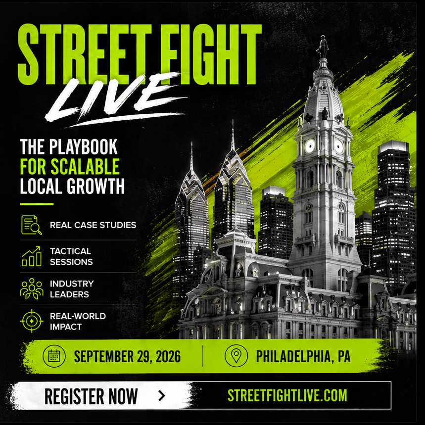 streetfightmag's tweet photo. Most local marketing events for brands discuss trends. #StreetFightLIVE 2026 is about implementation.

📍 Philadelphia
📅 Sept. 29
https://t.co/RedmWjNx1y

#LocalSEO #BrandMarketing #FranchiseMarketing https://t.co/Dh6BIB5O7C