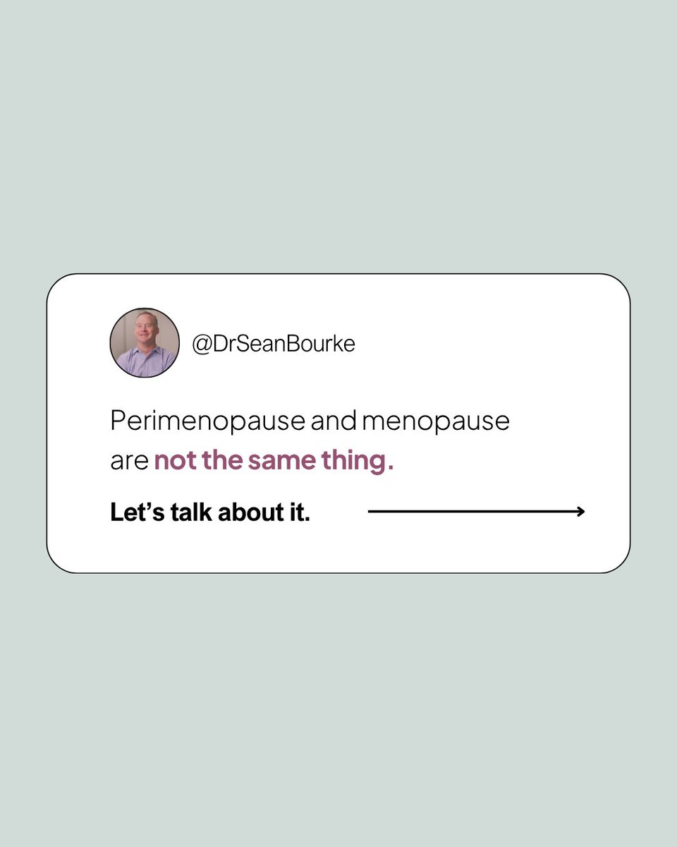 JumpstartMD's tweet photo. Perimenopause and menopause are not the same thing. Different stage, different context, different symptom patterns. Learn more: https://t.co/CTcbKmofbM https://t.co/ff6OQT4JWw