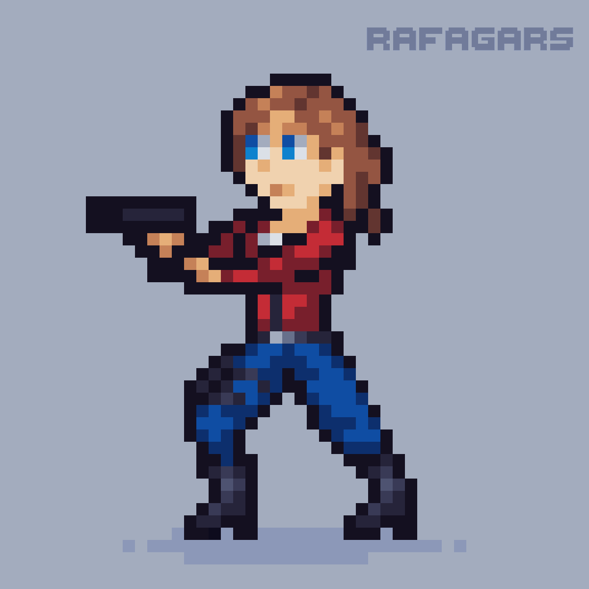 RafaGars's tweet photo. I replayed Resident Evil 2 Remake last month and noticed I haven't made a  Claire Redfield fanart. Next one it's gonna be Jill or Leon.  

#pixelart #fanart #ResidentEvil https://t.co/xzzFwF3PT7