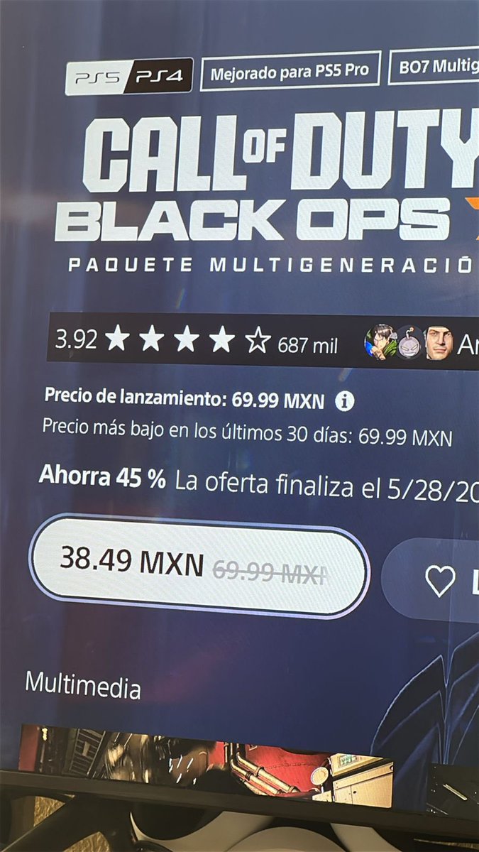 brandonchavez0's tweet photo. @TaquitoDeSal_ @Profeco @PlayStation_LA @PlayStation Hola yo también soy muerto de hambre y pensé que el COD estaba en 40 varos @Profeco ayuda tengo hambre https://t.co/xP7myDvUsP