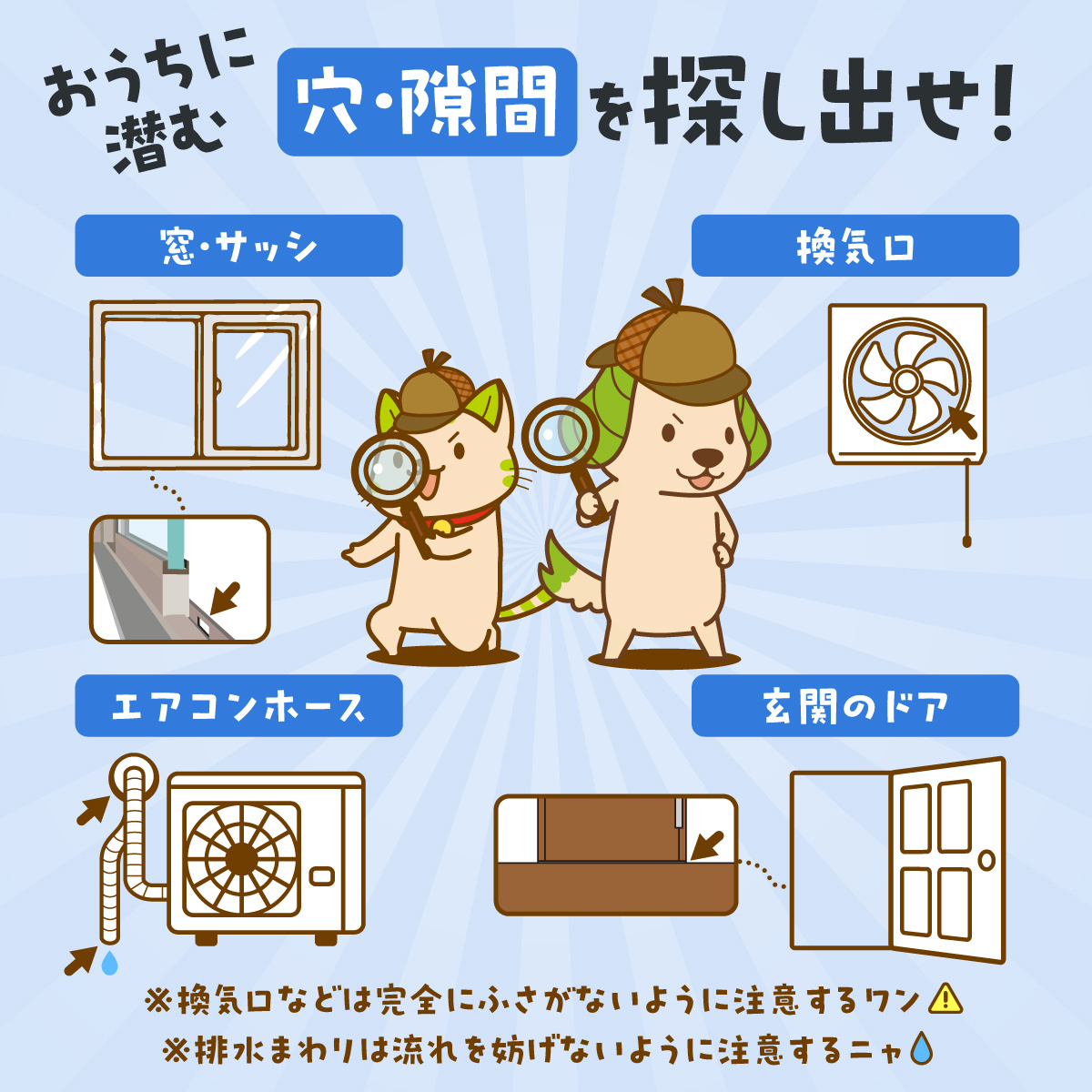 そろそろ虫さんが気になる季節ニャ?? 網戸を閉めても虫が入るなら 
