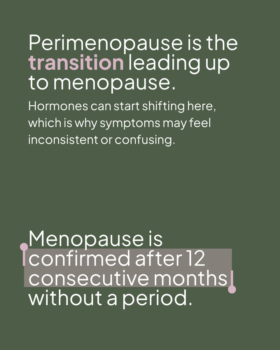 JumpstartMD's tweet photo. Perimenopause and menopause are not the same thing. Different stage, different context, different symptom patterns. Learn more: https://t.co/CTcbKmofbM https://t.co/ff6OQT4JWw