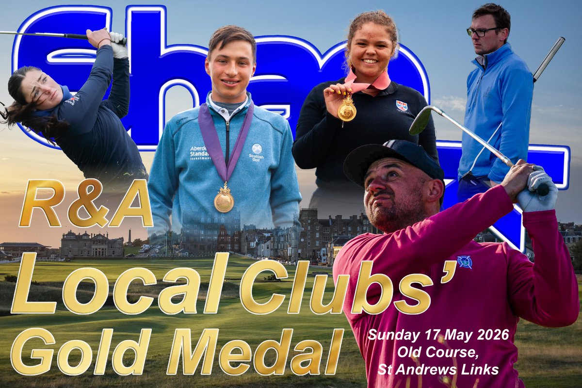 shankdotgolf's tweet photo. It is set to be a Golden Sunday in St Andrews, and SHANK will have coverage of the 2026 R&amp;A Local Clubs' Gold Medal with the 124th Men's tournament, along with the Women's and Junior tournaments

#golf #royalandancientgolfclubofstandrews #standrews #oldcourse #shank #shankmedia https://t.co/ip4LGl9JO3