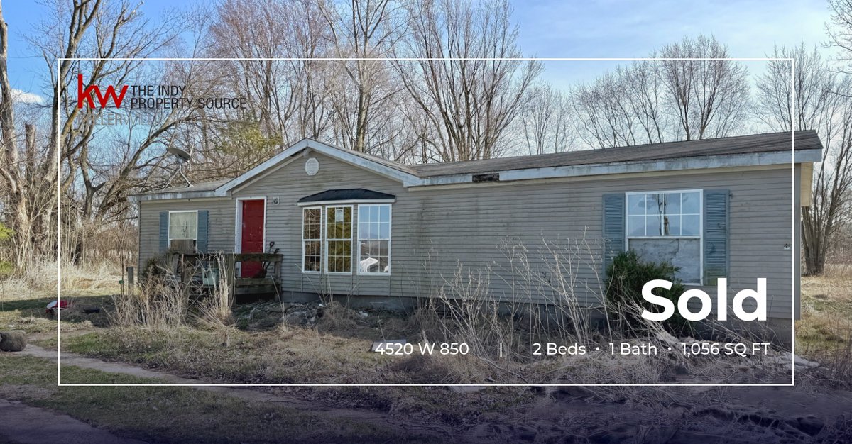 indypropsource's tweet photo. 📍 Sold 📍 4520 W 850 has been sold! Very happy for my clients. If you're thinking about selling your home, let's talk!

Buy | Sell | Build | Invest | REO
Ranked in Top 1.5% of REALTORS Nationwide
Keller Williams Realty - The Indy ... https://t.co/z49HalMFJy https://t.co/9WVjNuNl8j