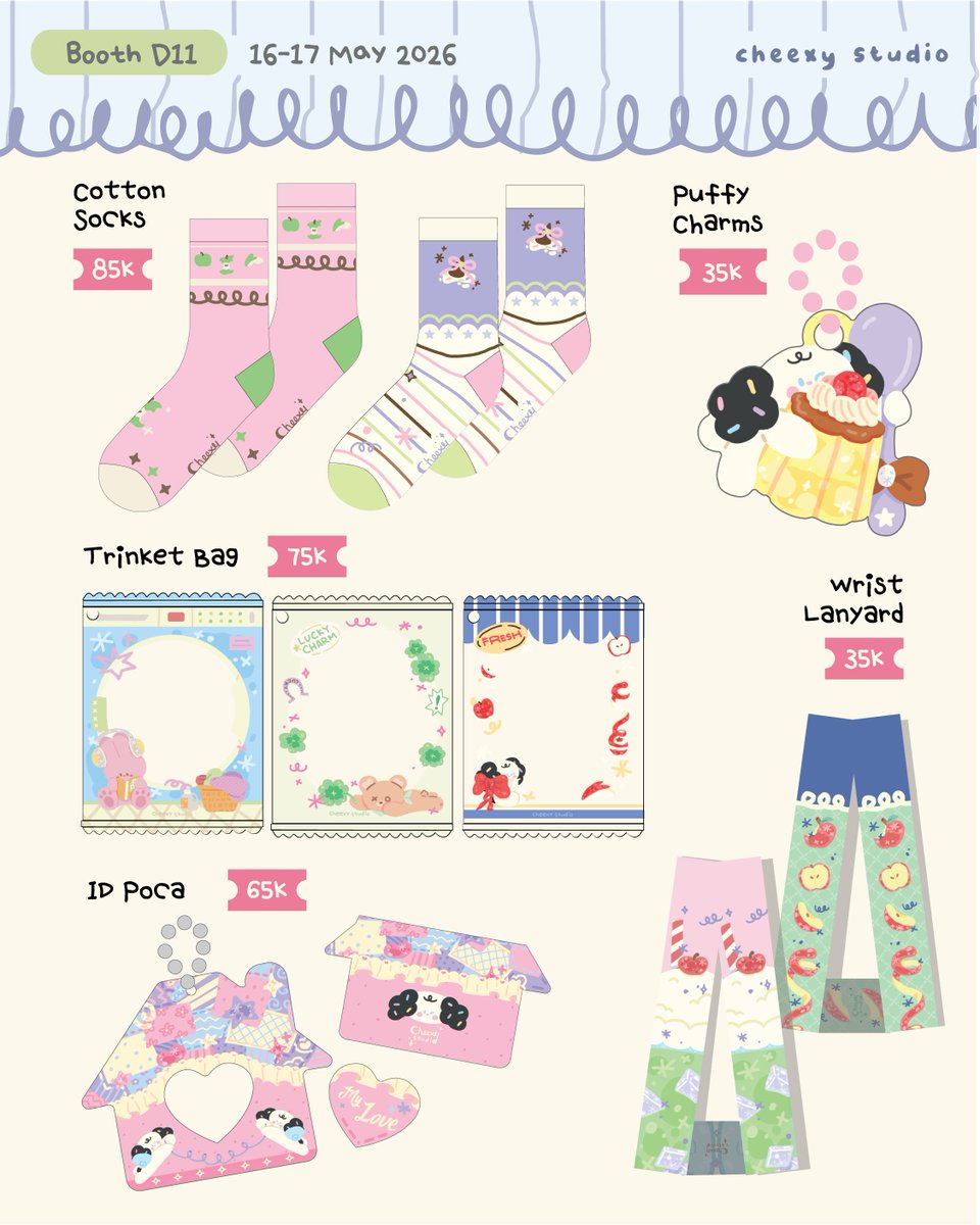 cheexystudio's tweet photo. [❤️+🔃 are appreciated!]
⋆.𐙚 ̊  Cheexy Studio’s #CF22 !̊   𐙚.⋆

🌻Booth D-11
📅16-17 May @ ICE BSD
#⃣ Fandoms: Original

See you! ꒰˶ˆ꒳ˆ˵꒱  (1/5)

#comifuro #comifuro22 #CF22catalogue #cf22catalog https://t.co/rUPksuM2zl