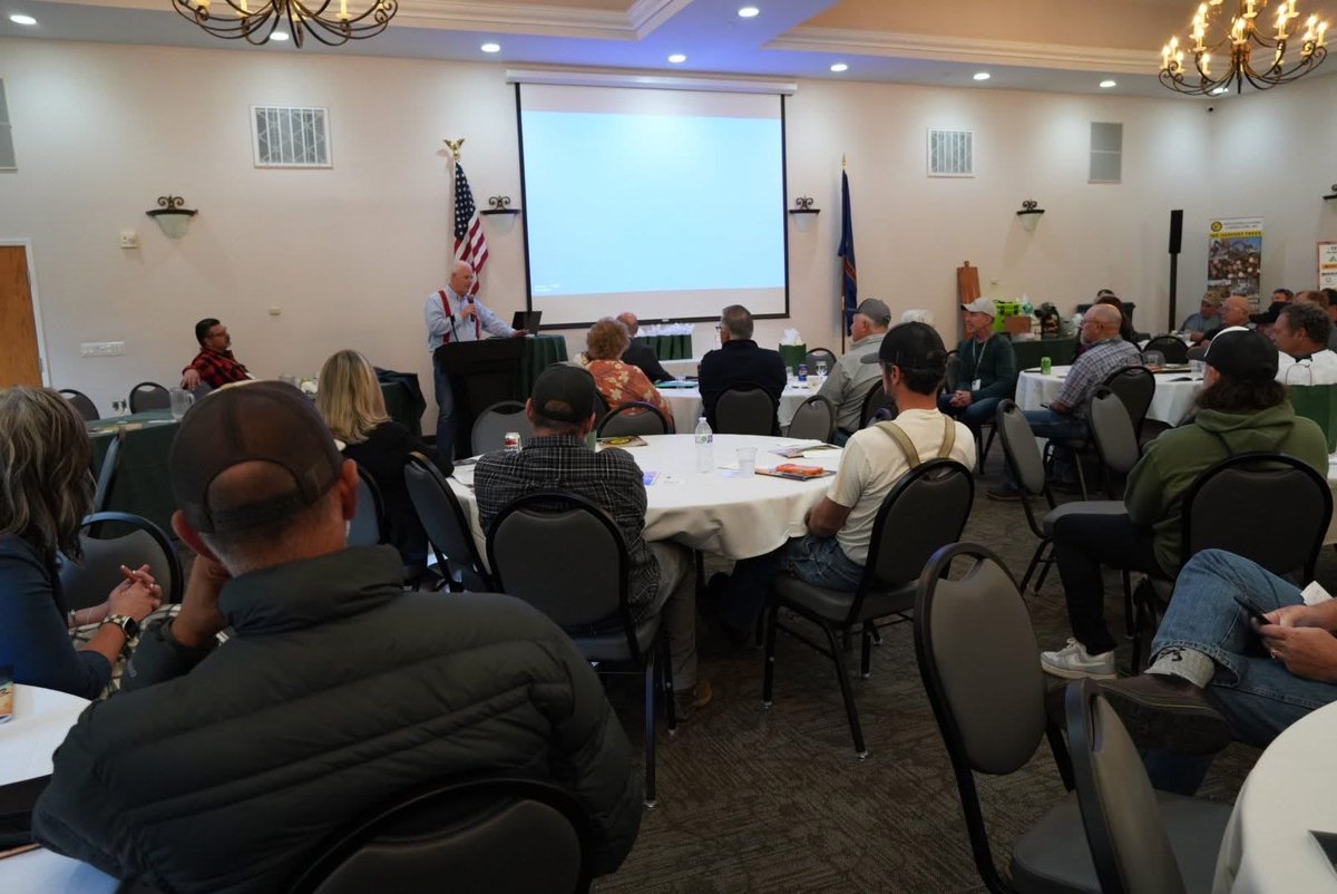 bwoolf91's tweet photo. I was honored to attend the Idaho Associated Loggers’ 60th Annual Conference with Executive Director Clete Edmunson to spend time with the hardworking men and women who keep Idaho’s timber industry strong. Grateful for their work, their stewardship, and their commitment to Idaho. https://t.co/1jTjGq0735