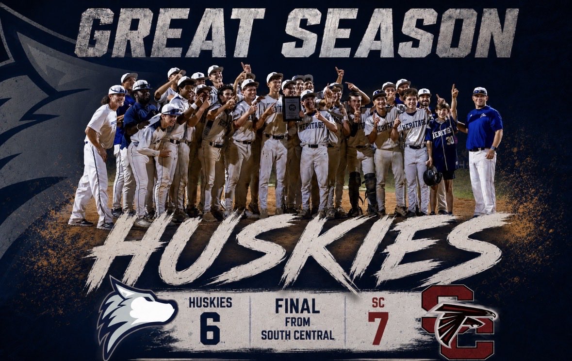 HHSHuskiesbb's tweet photo. Huskies drop 3rd round matchup to South Central in 13 inning epic game.  We finish the season 21-7. Conference Champions. Tied for the most wins in school history and went to 3rd round for just 3rd time in program history.  Great season Huskies!  #ROLLSKIES🐺 https://t.co/XtMrxDYKCU