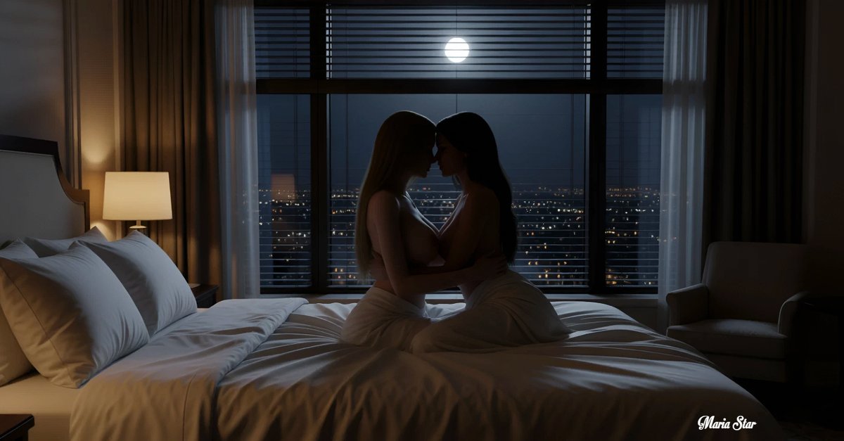 MariaStar2024's tweet photo. "𝓜𝓲𝓭𝓷𝓲𝓰𝓱𝓽 𝓜𝓾𝓼𝓮𝓼" part 3/3
As the city lights fade into the distance,the night slows into something softer.Wrapped in silk and silence,they share a moment where elegance and temptation become one...
#3dxchat #virtualphotography #MariaStar #muses #3dxmodel https://t.co/IfwEqcCFqg