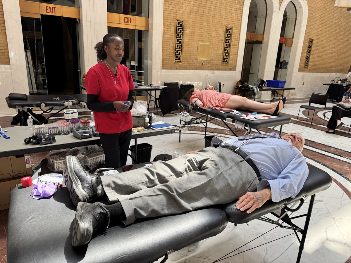 repdonato's tweet photo. Yesterday was the American Red Cross Blood Drive at the State House where I am pictured here giving blood, something I have been doing for many years! Thank you to the Red Cross for all of the continued work you do to support the residents of Massachusetts! https://t.co/979jHxsl9F