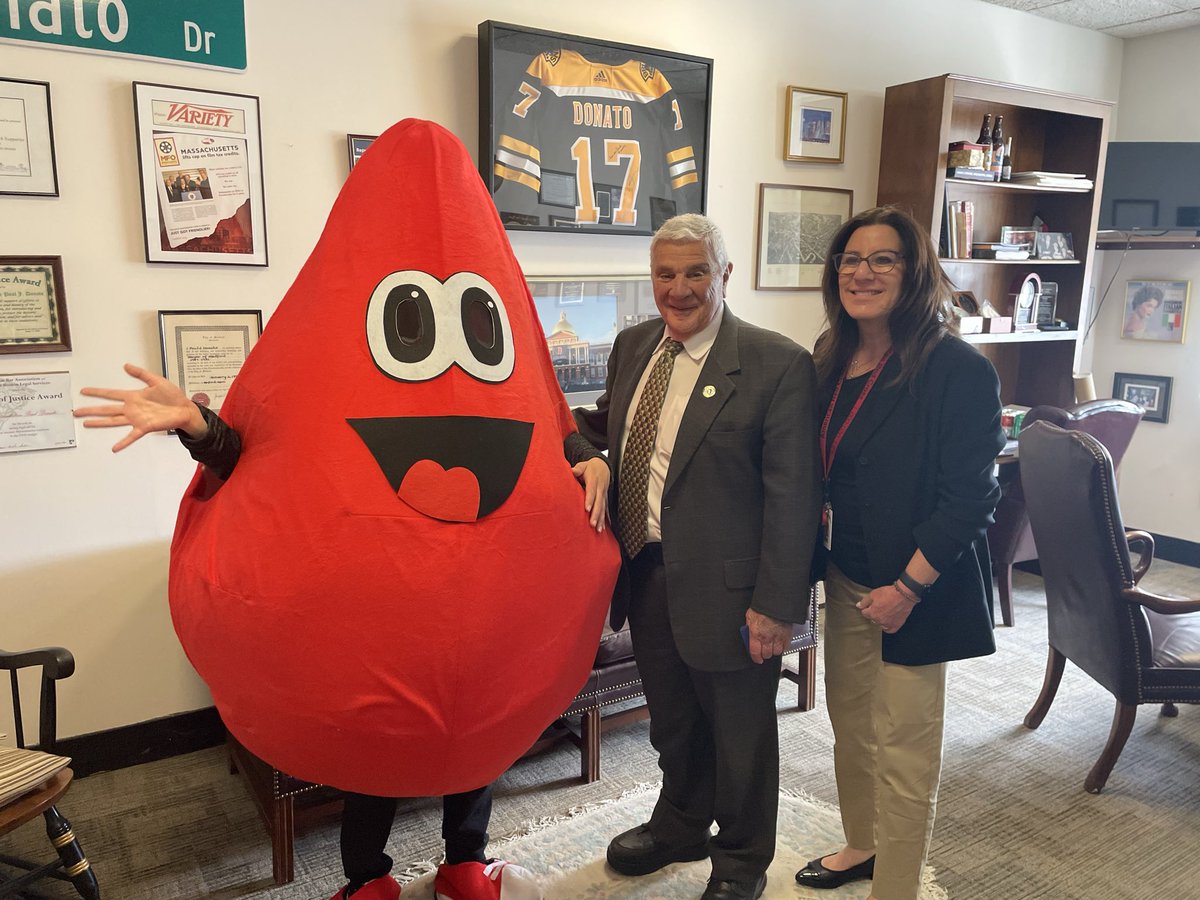 repdonato's tweet photo. Yesterday was the American Red Cross Blood Drive at the State House where I am pictured here giving blood, something I have been doing for many years! Thank you to the Red Cross for all of the continued work you do to support the residents of Massachusetts! https://t.co/979jHxsl9F