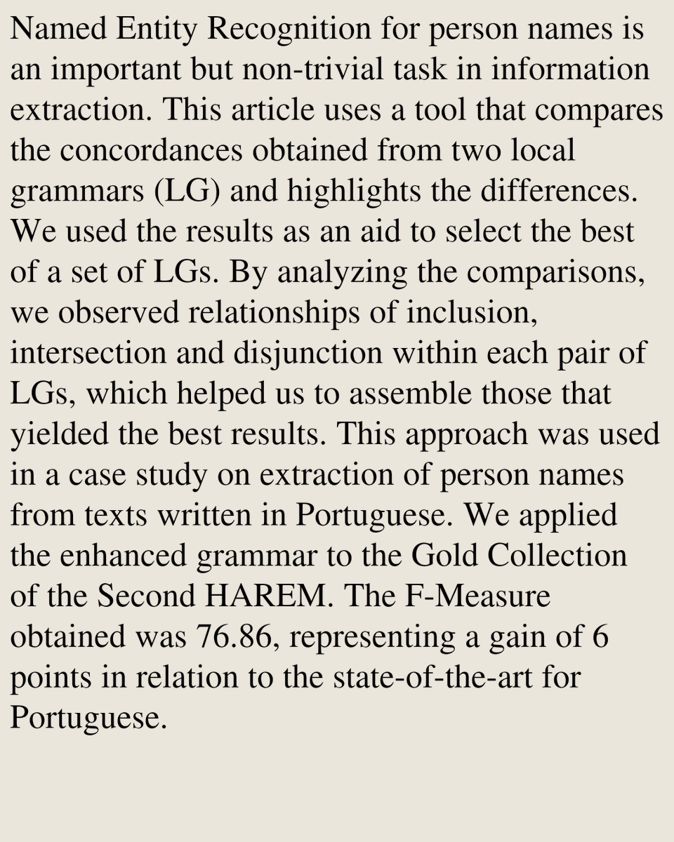 Concordance Comparison as a Means of Assembling Local Grammars Concordance Comparison as a Means of Assembling Local Grammars