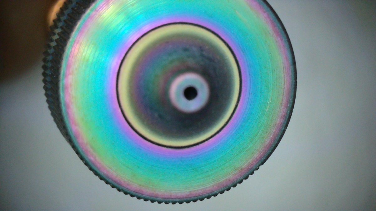 E3DOnline's tweet photo. ObXiDian 500 sure does look pretty! 🤩
 
But looks aren’t everything. There’s hard science and clever engineering behind this glorious rainbow coating. 🔬
 
It’s not one homogenous structure like a coat of paint over the nozzle. Instead there’s multiple layers that are blended together, each performing a different job. 🧪
 
✅ The base layer is steel and copper
💪 Then there’s a layer of ultra-tough Chromium Nitride for extra abrasion-resistance
👌 The final layer is our unique non-stick coating which reduces nozzle blobs and increases print reliability
 
And because of the way that the coating is deposited on the nozzles the thickness of the topcoat varies slightly, and it’s this difference in thickness that we see as iridescence. 🌈
 
So now you know 🤓
 
Discover the range 👉 https://t.co/WTMb0MAYk2