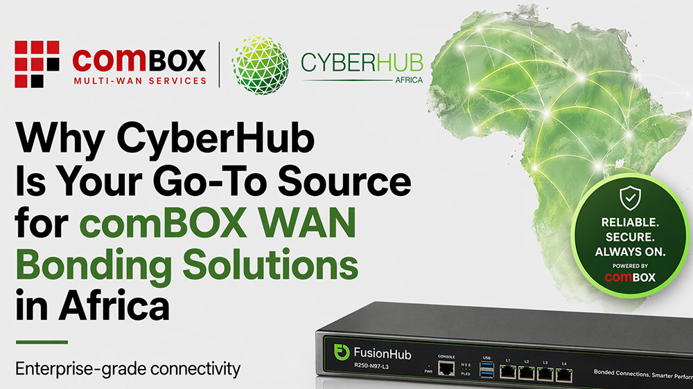 comBOX_networks's tweet photo. WAN bonding solutions are transforming connectivity across Africa. Our partnership with @CyberHub_Pty  enables businesses to deploy FusionHub technology that aggregates connections from multiple ISPs into one reliable, high-performance Virtual Leased Line, delivering zero downtime failover and enterprise-grade reliability at fraction of traditional leased line costs. Stop accepting unreliable internet.

Read more: https://t.co/eCrxgaDBdQ

#WANBonding #VLL #NetworkInfrastructure #Connectivity #MultiWAN #Failover #EnterpriseNetworks #CloudNetworking #ConnectivitySolutions #NetworkReliability