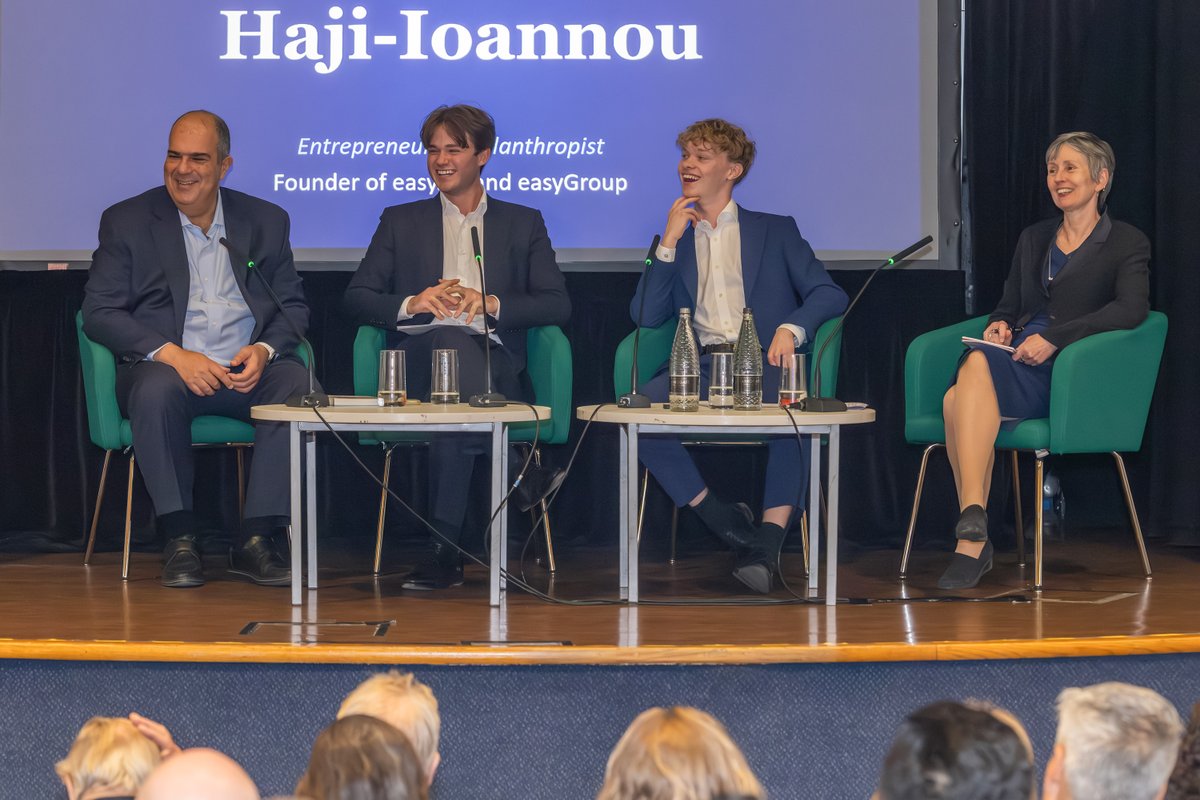 SteliosPhila's tweet photo. Yesterday, Tuesday 12 May 2026, Sir Stelios returned to @LSEEcon for a fireside chat, celebrating 20 years of the Stelios Scholarship: https://t.co/Q5h0k7PvEY

Over £3.5m has been awarded to +140 scholars, helping  students access a life-changing education and build successful careers

*Photo credit: Marina Arcady