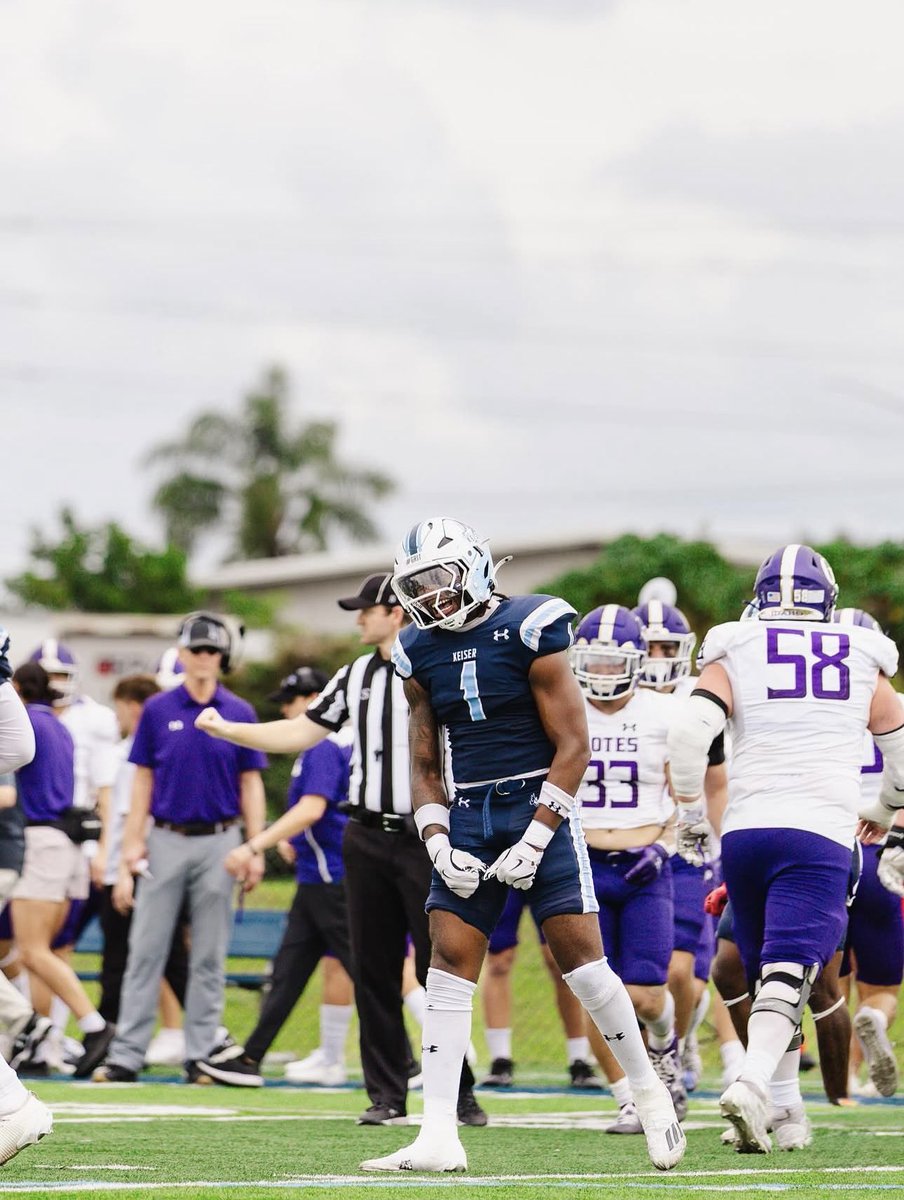 5howtimemiahh_'s tweet photo. Blessed to receive my second offer from Keiser University after a great conversation with @CoachAwoods64 @Coachacannon @H2_Recruiting @PrepRedzoneFL  @polk_way @ZBlostein247 @CountyPolk https://t.co/EiTcvM1QEm
