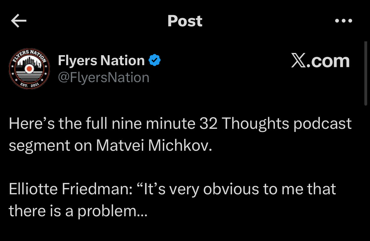 Cancedog1's tweet photo. @AntSanPhilly @OnPattison Not one hockey insider or media guy thinks there an issue though? https://t.co/cKa7K8Rg4K