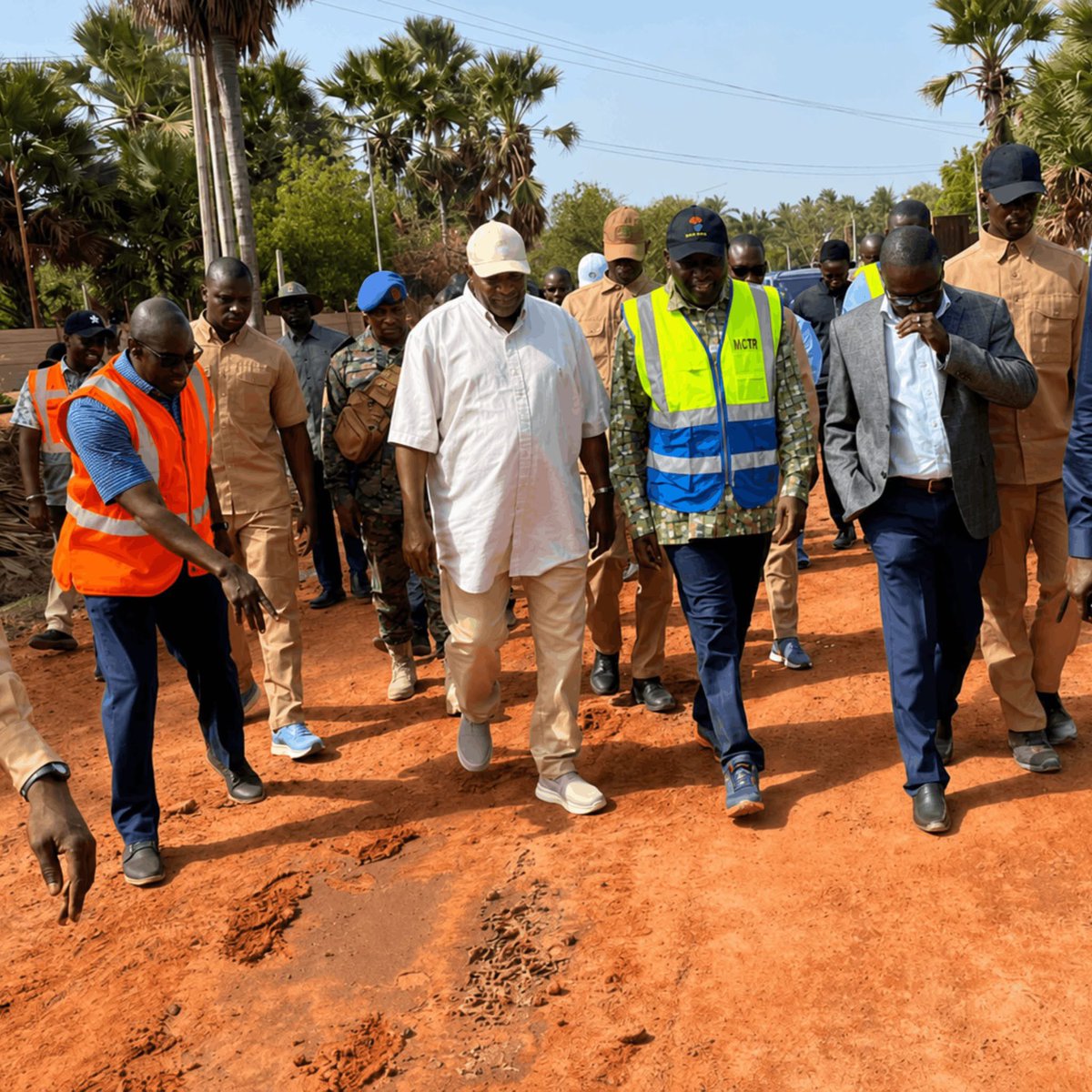 Gatman180's tweet photo. 🇬🇲🇬🇲: President Adama Barrow yesterday begun a daylong inspection tour of ongoing urban road and infrastructure projects as part of efforts to assess developments taking place across the country. https://t.co/N9TmgT5Yrh https://t.co/1Pq6AjfZEr