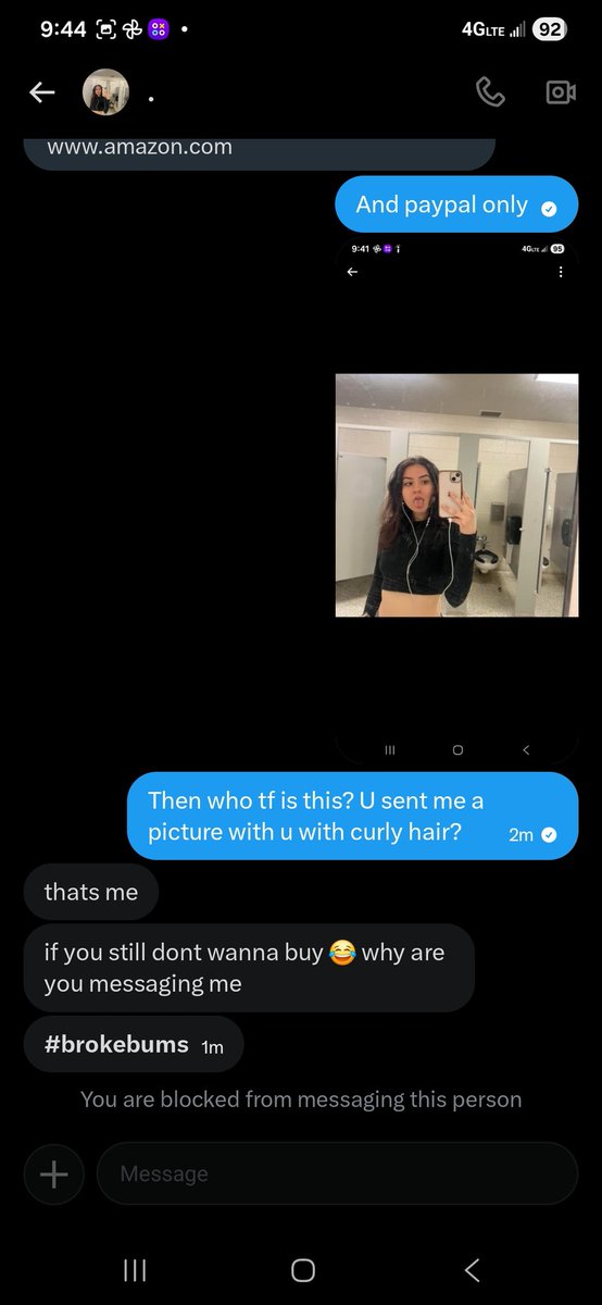 SpitGuy76's tweet photo. @FriedKaylaa is a scammer, this isn't a random girl, a month ago she had a black lightskin girl as a profile pic , now its a random black girl... dont do business with this person https://t.co/CP8VV0CiHT