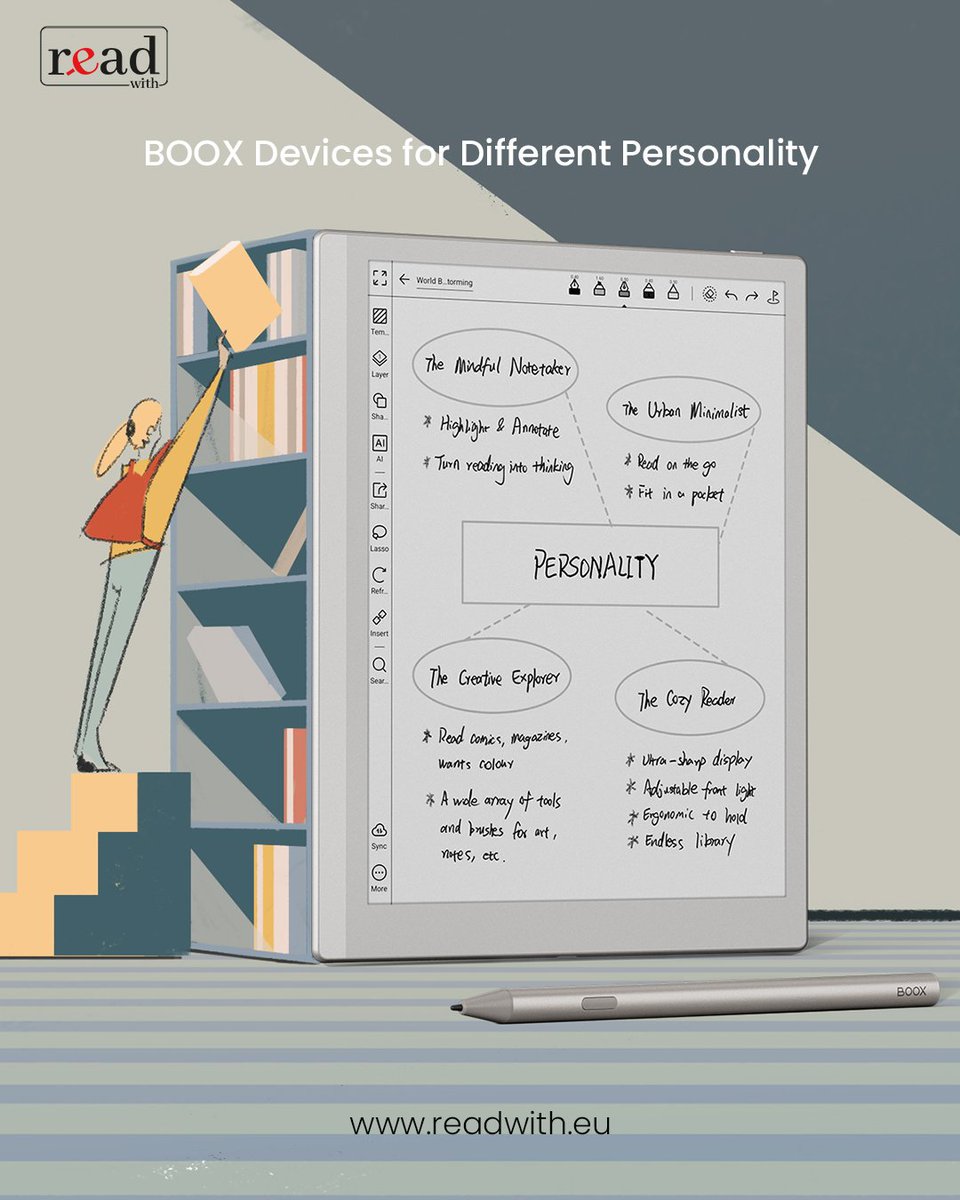 readwithboox's tweet photo. Every reading style has a BOOX personality.
Which one are you? ✨
🌐 https://t.co/KF40RFnvs3
#BOOX #OnyxBOOX #eInk #DigitalNotes #eReader Technology https://t.co/ExueeVBsmh