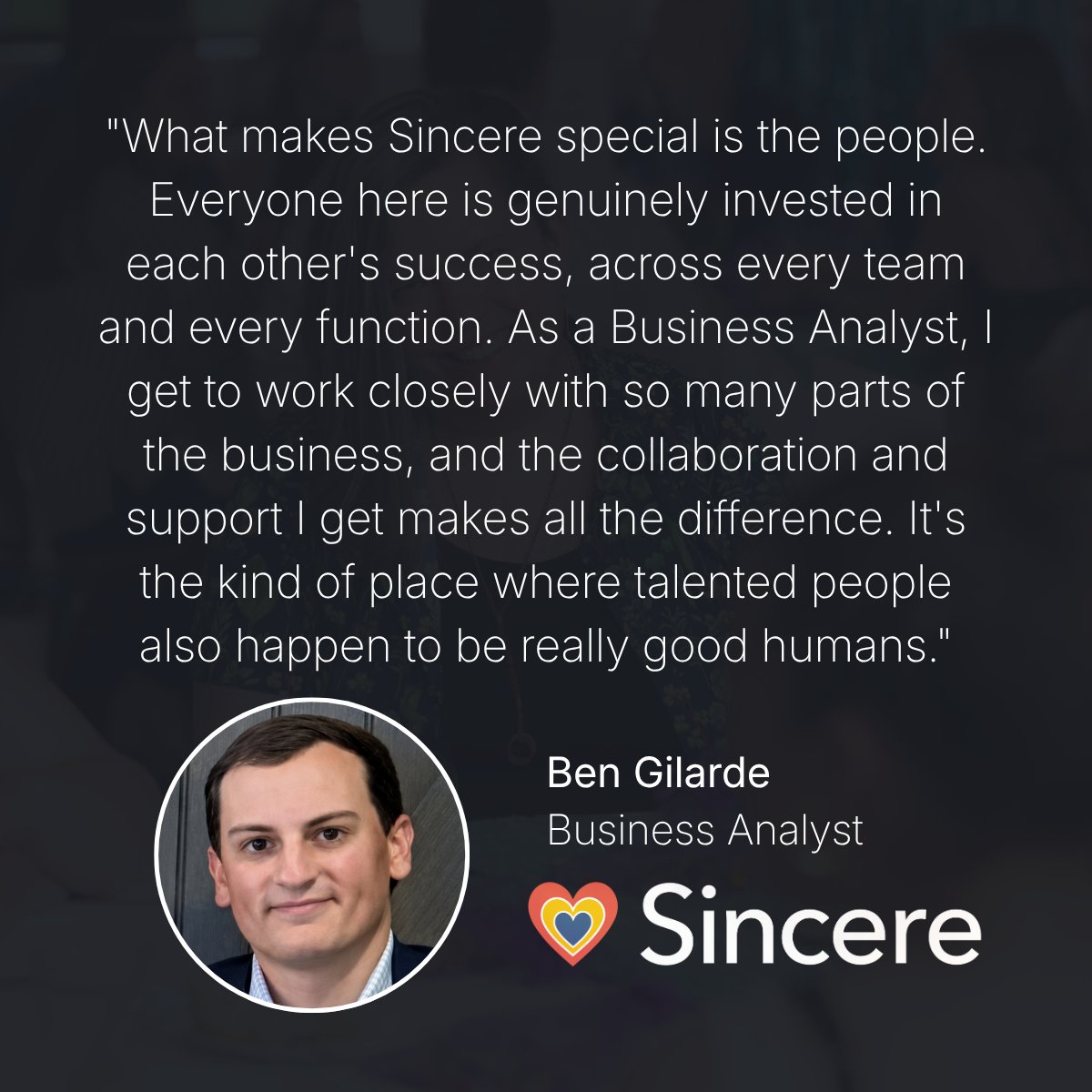 sincere_corp's tweet photo. Join our Finance team and collaborate with teammates like Ben. Learn more about our open Accounting positions: https://t.co/FuleIf8j2y

#hiringnow #joinourteam #careeropportunity https://t.co/6om5o073fi