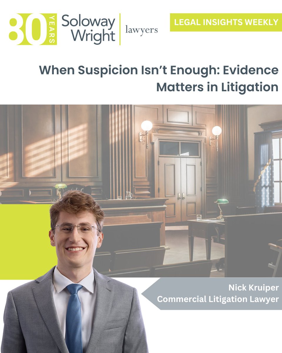 solowaywright's tweet photo. Ratcliffe v. CIBC et al reinforces that suspicion alone is not enough in litigation — claims must be backed by evidence. Failing to meet this obligation may result in summary judgment and dismissal of the action: https://t.co/M5fhvwp6s8 
Questions? https://t.co/qpCmroasD7 https://t.co/YPQpk5aFL0