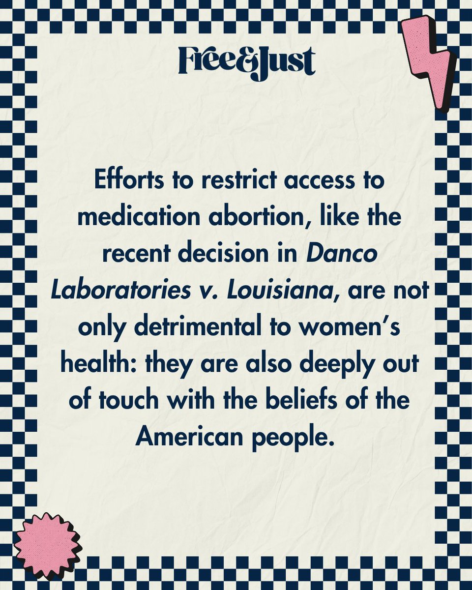 freeandjustus's tweet photo. The majority of Americans support access to medication abortion. Banning it is not only detrimental to women’s health care, but is also unpopular. https://t.co/AT5lTiK7TE