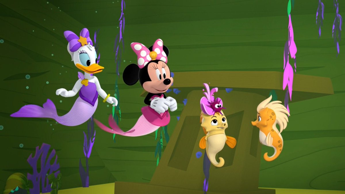 Disney_Wiki's tweet photo. Today marks the 4th anniversary of the #MickeyMouseFunhouse episode, "Mermaids to the Rescue", written by Jorjeana Marie, storyboarded by Hank Tucker and directed by Matthew O'Callaghan.
Octo-Pete invites Mickey and his friends to the Big Seahorsey Show in Underwater Ocean World. https://t.co/jEKFDd24lZ